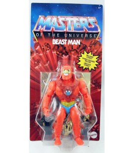 Masters Of The Universe Origins Beast Man figura de acción en caja Mattel