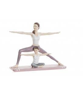 Figura decorativa yoga mamá e hijo